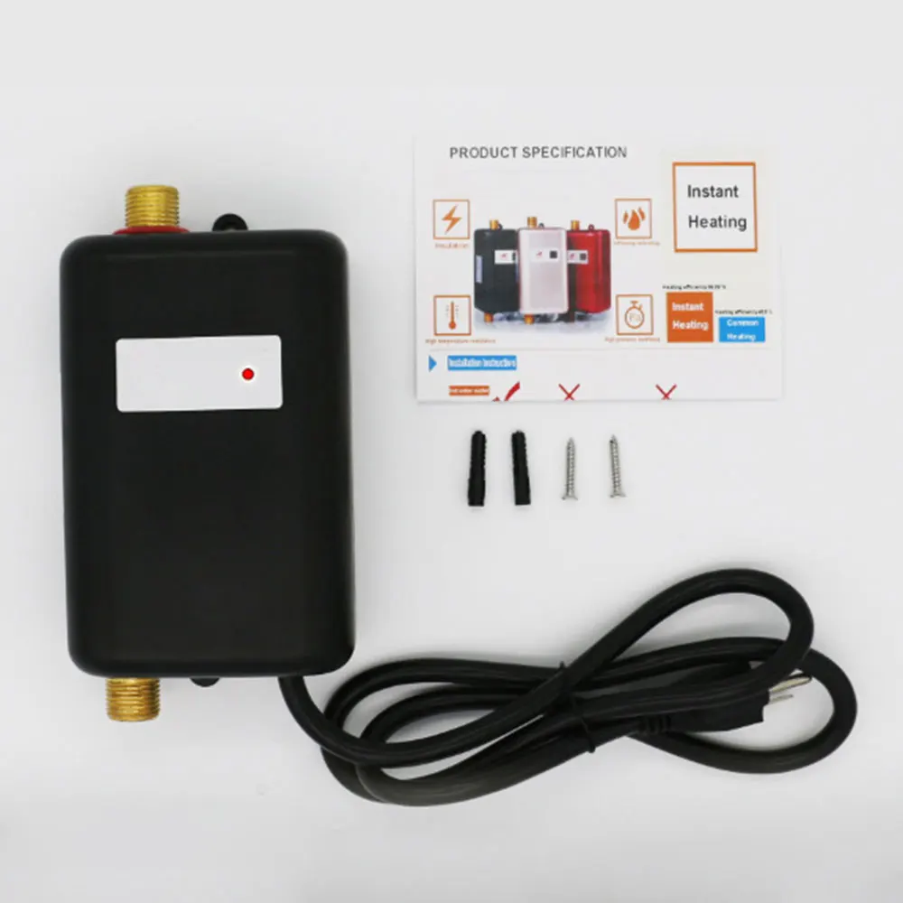 Scaldabagno elettrico 3000W Mini scaldabagno istantaneo senza serbatoio cucina bagno doccia acqua calda riscaldamento rapido