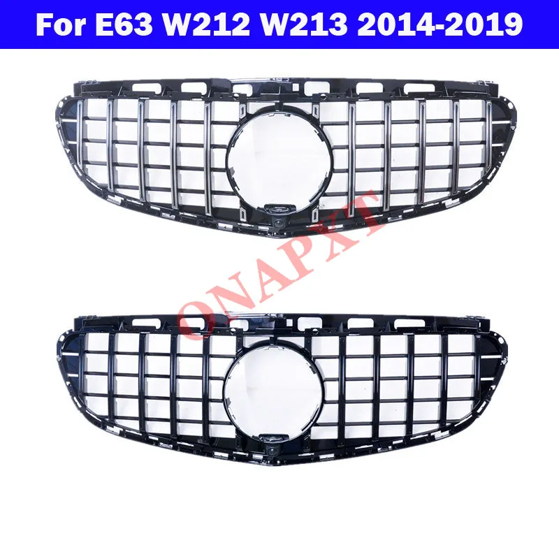 Car Styling Center Grill For Mercedes-Benz For AMG E63 W212 W213 2014-2019 style Plastic Front Bumper Middle Grille Vertical bar