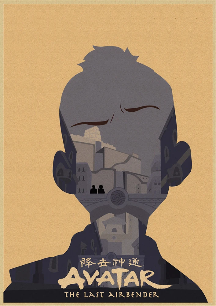 Avatar The Last Airbender Vintage kraft paper Posters and Prints Poster Wall Art Picture Home Decor