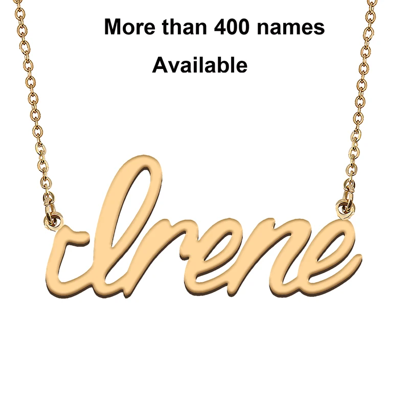 Cursive Initial Letters Name Necklace for Irene Birthday Party Christmas New Year Graduation Wedding  Valentine Day Gift