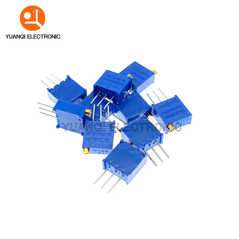 15valuesX1pcs=15pcs 100ohm-2Mohm 0.5w 3296 3296w Variable Resistors MultiTurn trimmer adjustable precision Potentiometer kit