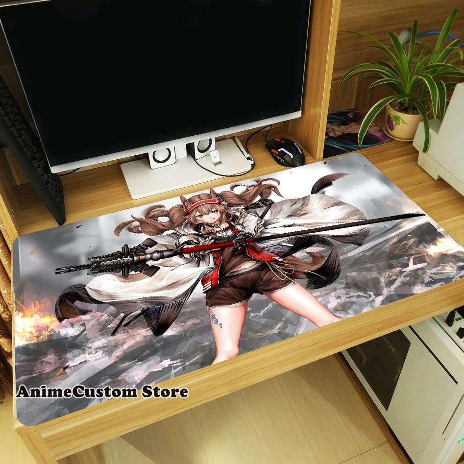 Game Arknights Angelina Mouse Pad Thicken Laptop Kawaii Girl Gaming Large Mousepad Table Keyboard Mat Playmat Cosplay Gift