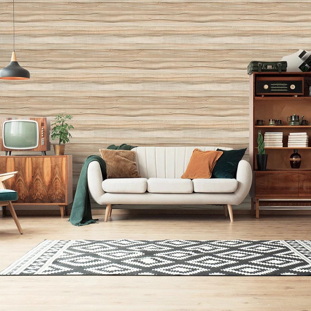 HDHome Peel And Stick Wallpaper Wood Texture Removable Vinyl Self Adhesive Wallpaper Contact Paper For Kitchen Cupboard Door