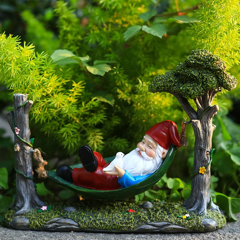 

Cute Resin Garden Sleeping Gnome Statue Funny Dwarfs Store Lawn Ornaments For Home Office Desk Indoor Outdoor Decor Ornament