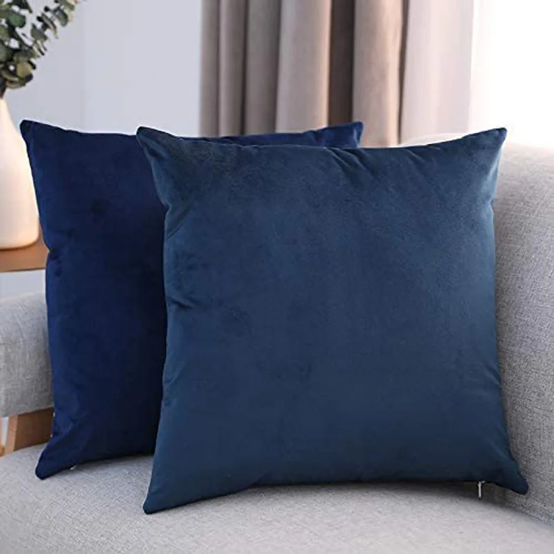 

D7810-3C Velvet Cushion Cover Pillowcase Solid Color Pillow Case Cojines Decor Sofa Throw Pillows Room Pillow Cover