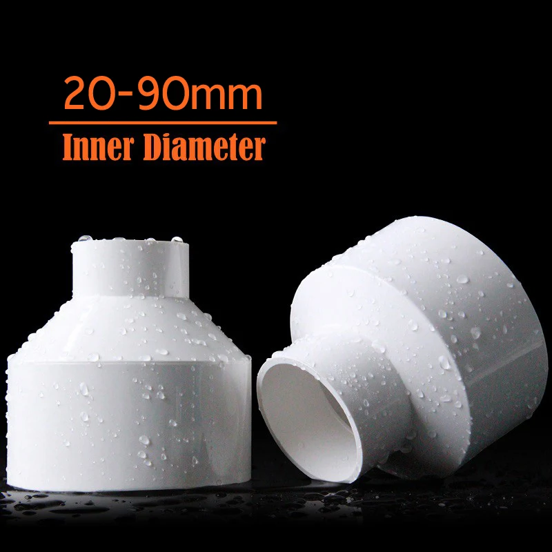 Stücke ID 20-90mm Weiß Rohr PVC Passend Reduzierung Gerade Anschlüsse Garten Wasser Rohr Anschluss UPVC Rohr Armaturen