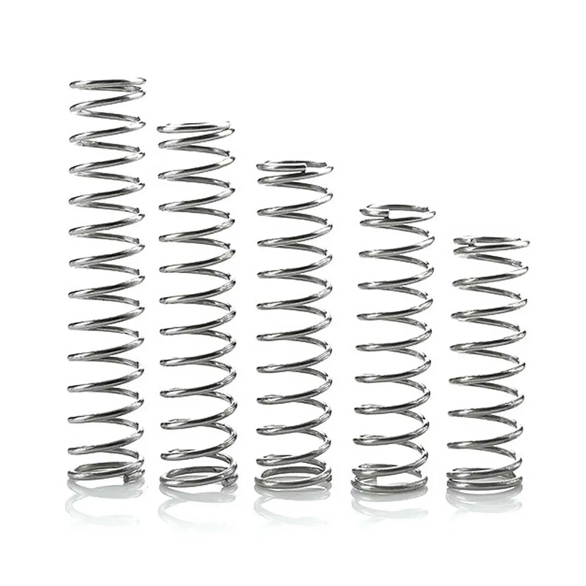 100pcs 0.5x10x5mm 304 Stainless Steel Compression Spring Cylidrical Coil Compression Spring Y-type Pressure Spring