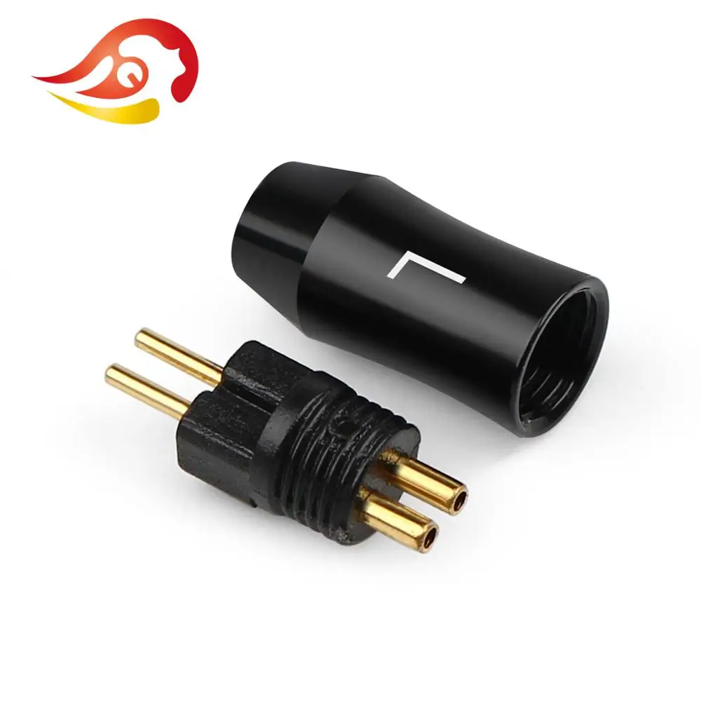 QYFANG 0.78mm Gold-Plated Stereo Earphone Pin Audio Jack Connector HiFi Headset Plug Metal Adapter for UM3X W4R UE18 Headphone