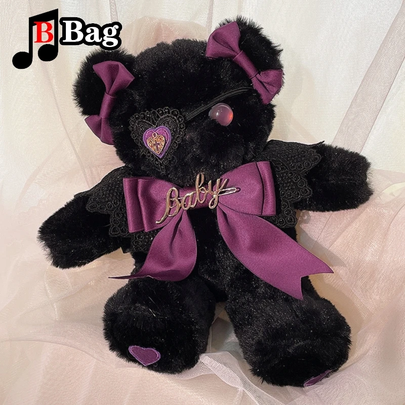 Women princess sweet lolita bag Plush messenger bag  gentle girl JK Handbag shoulder bag female Bear bag Gothic doll Lolita Bag