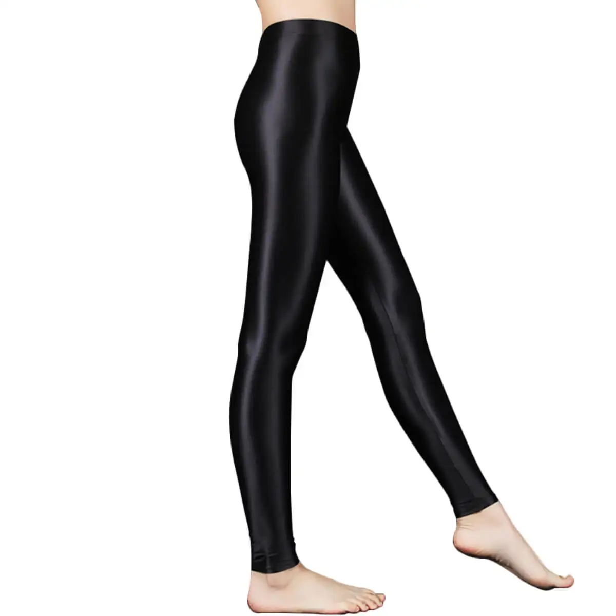 Imagem -05 - Metelam Feminino Alta Brilhante Molhado-olhar Metálico Leggings Opacos Calças Calças de Alta Elasticidade Magro Tamanho Grande