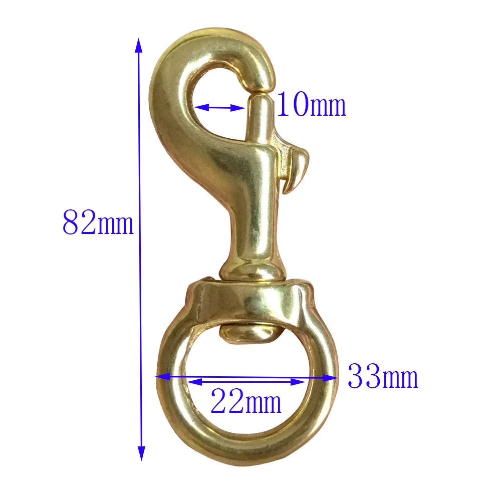 Gancio a scatto rotondo della parte girevole della Clip di bullone della parte girevole d\'ottone pura resistente di 8.2cm per l\'hardware marino