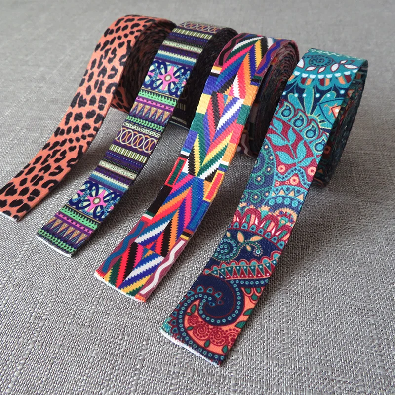 1 Yard Width 1 Inch 25mm Printed Webbing Backpack Bag Fashion Belt Strap Dog Collar Leads Harness Garment Sewing DIY Accessory