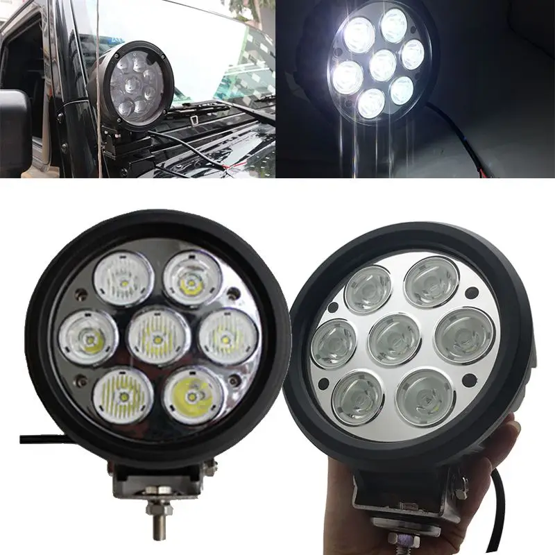 

7inch 70W LED Work Light Tractor 4x4 SUV ATV LED Offroad Fog light 12v 24v IP76 Spot / Flood LED Drive Light Save on 75w 96w