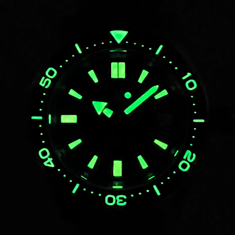 Tactical Frog Mens Diver Watches 62Mas Automatic Mechanical Wristwatch Dive 200M Waterproof Luminous Sapphire NH35 Ceramic Bezel