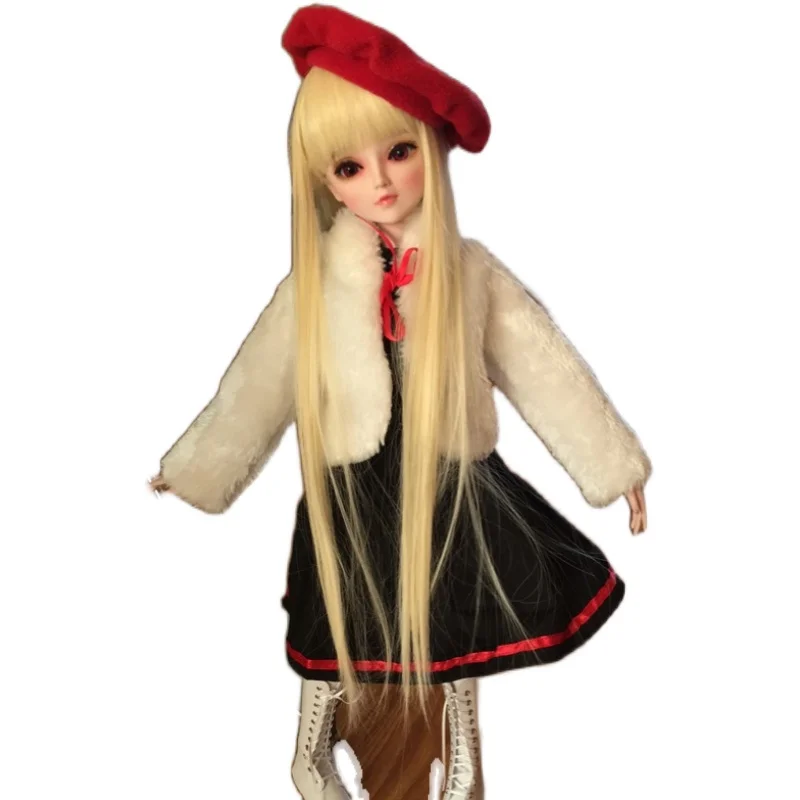 

BJD Female White Coat/Dress/Hat Outfits Clothes For Female 1/3 24" Tall SD10 DK DZ AOD DD Doll Wear