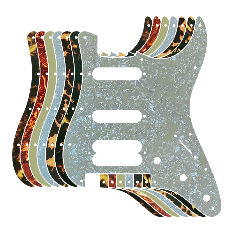 

Pleroo For US 11 Screw Holes Strat With Floyd Rose Tremolo Bridge Player Humbucker Single HSS Scratch Plate Flame Pattern