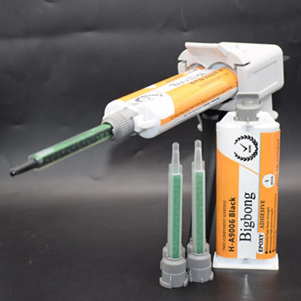 2 Stück 1:1 Starkes Epoxidharz Schwarzer Klebstoff 50ml Epoxidharz AB-Kleber & 50ml Manuelle Klebepistole 1:1 Dosierpistole & 5 Stück Mischdüsen – Detail 10