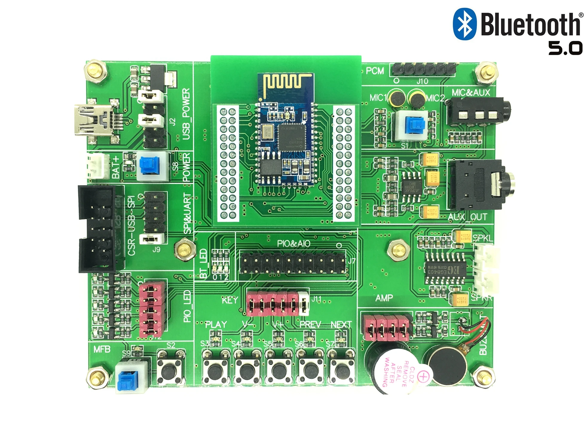 

QCC3003 QCC3008 Bluetooth Development Board Debugging Simulation Demonstration Learning Demo (cd-rom recorder not include)