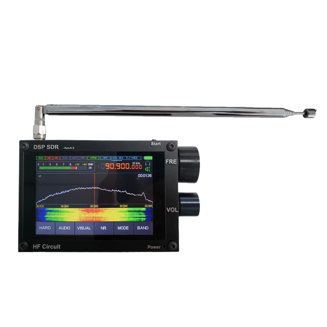 

1.10D 50KHz-2GHz Malachite DSP SDR Receiver Malahiteam Radio Receiver + Battery + Speaker SupportAM SSB NFM WFM CW