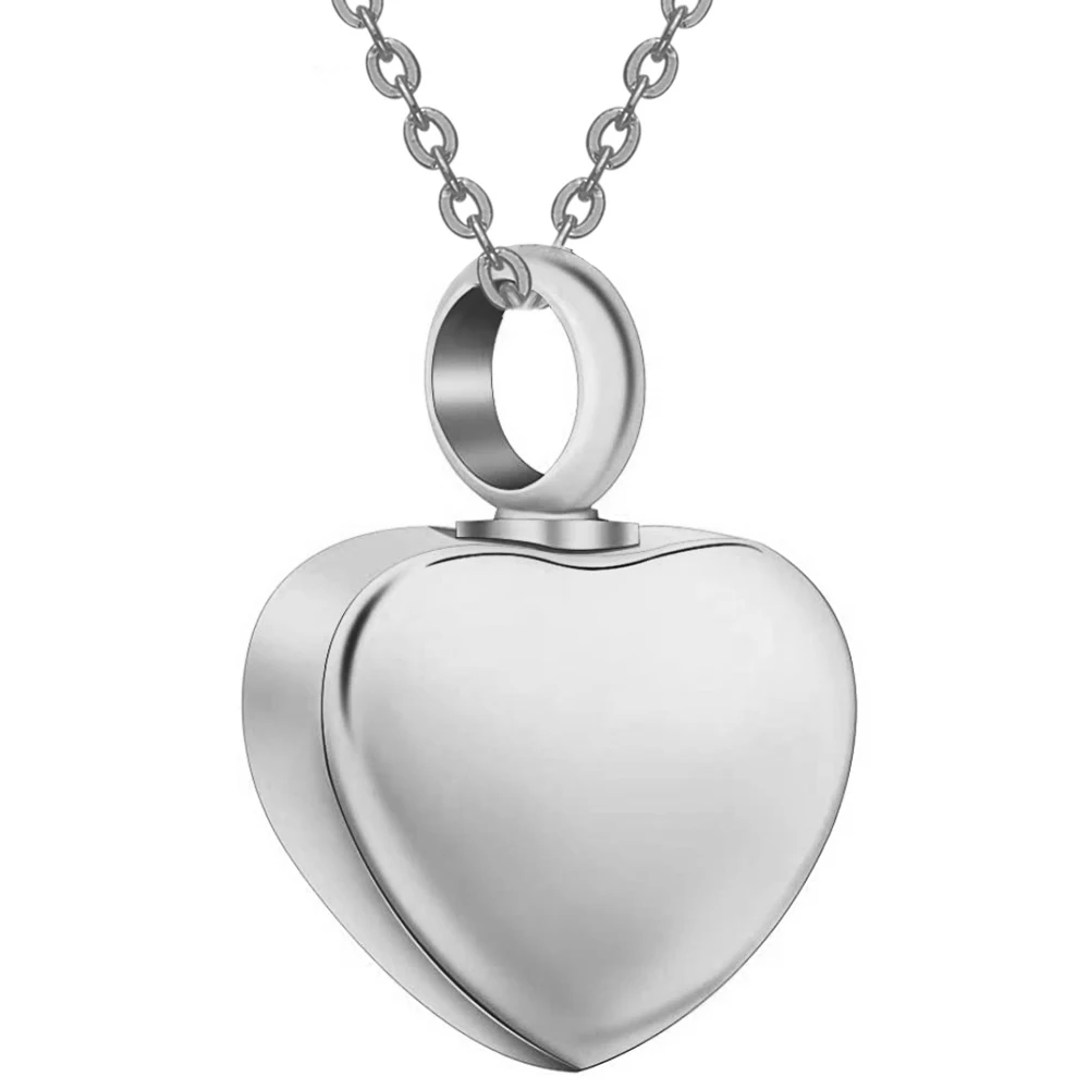 Wholesale Stainless Steel Mini Heart Locket Cremation Pendant Memorial Ashes Urn Necklace Jewelry Keepsake,Dropshipping