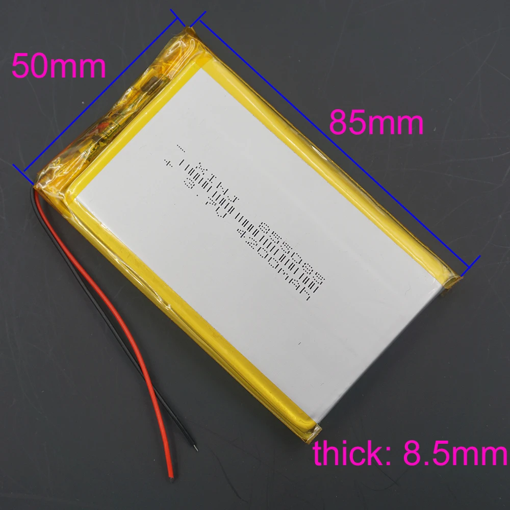 3.7V 4200mAh 11.54Wh Polymer Li Lithium Lipo Battery 855085 Cell For Speaker GPS PDA MID PSP PDF Power Bank Portable Tablet PC