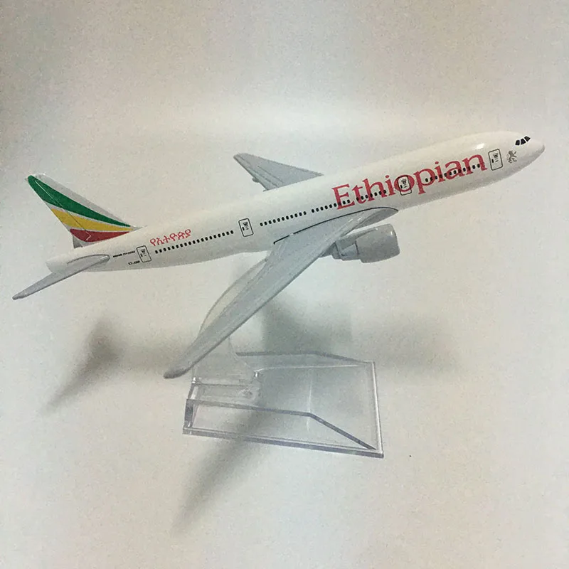 JASON TUTU 16cm Ethiopian Boeing 777 Airplane Model Plane Model Aircraft Diecast Metal 1/400 Scale Planes Factory Drop shipping