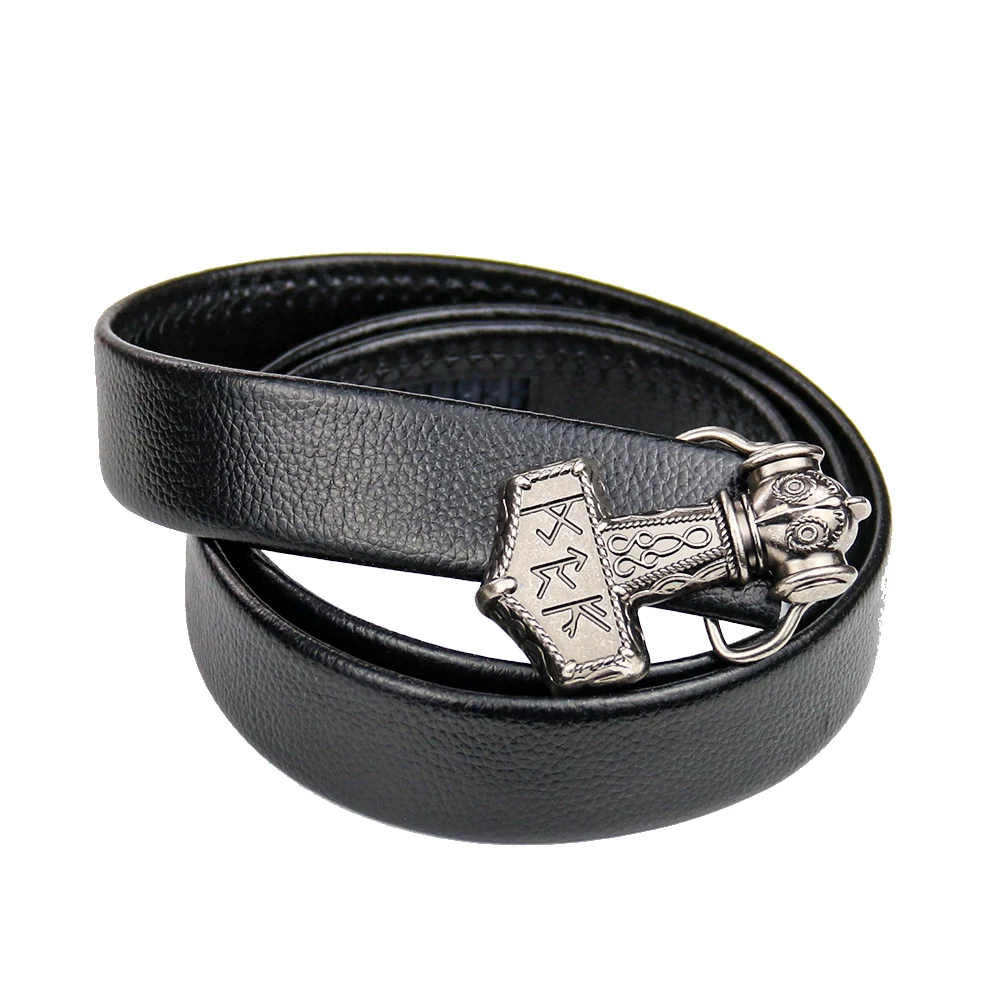 Western Odin Hammer Belt Buckle Northern Europe Viking Mythology King God Weapon Cowboy Man Homemad DIY Jeans Accessories Gift