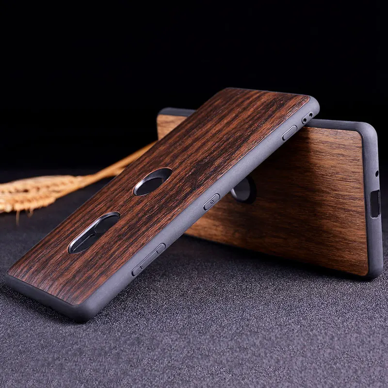 Винтажный Деревянный чехол для Sony Xperia XZ3 XZ4 Xperia 1, приятный на ощупь, с защитой от пальцев, без грязного чехла для Sony Xperia 1