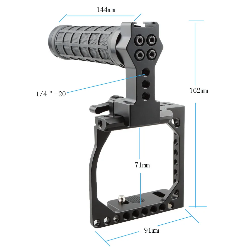 HDRIG For Sony Camera Cage With Nato Top Handle Full Basic Cage Frame For Sony A6000/A6300 /A6400 /A6500 /A6600 For Canon