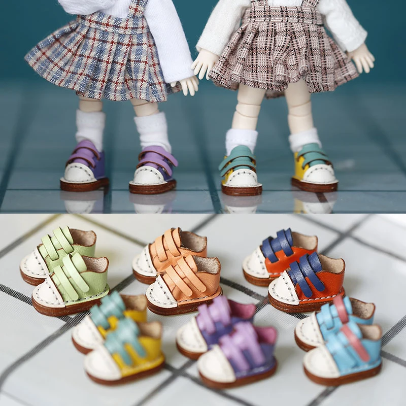 Doll shoes for ob11,molly, gsc,1/12 BJD,body9,YMY,DDF BJD Doll Accessories Fashion Magnetic button shoes ob11 shoes