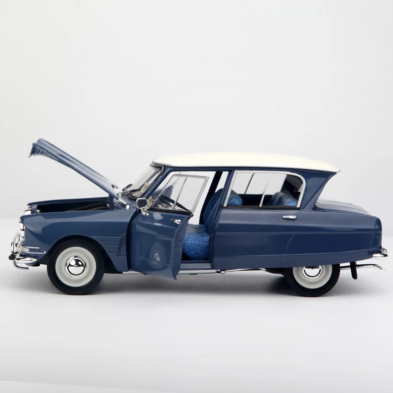 Super Fine 1/18 Rare New Special Price Die-cast Metal 1964 French Blue Car Model Furniture Display Collection Toys For Children