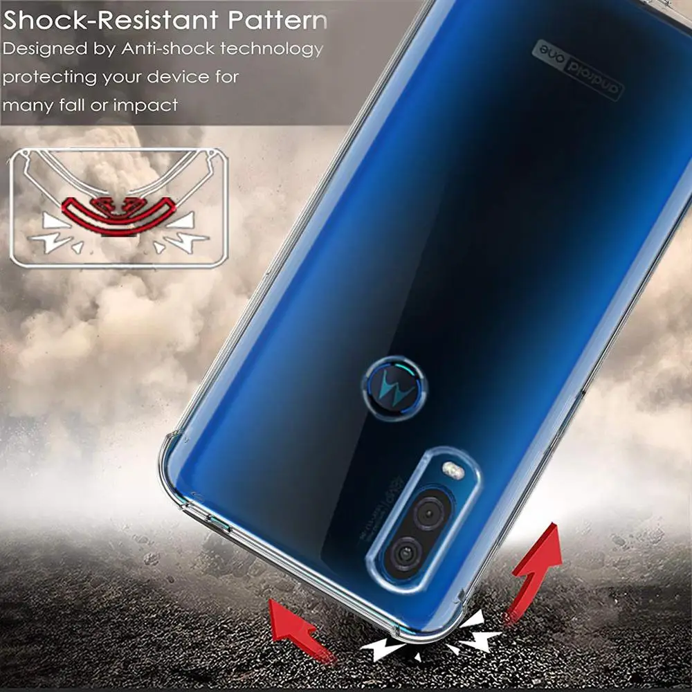 Crystal Soft Case with Airbag For Motorola Moto One Vision 6.3\