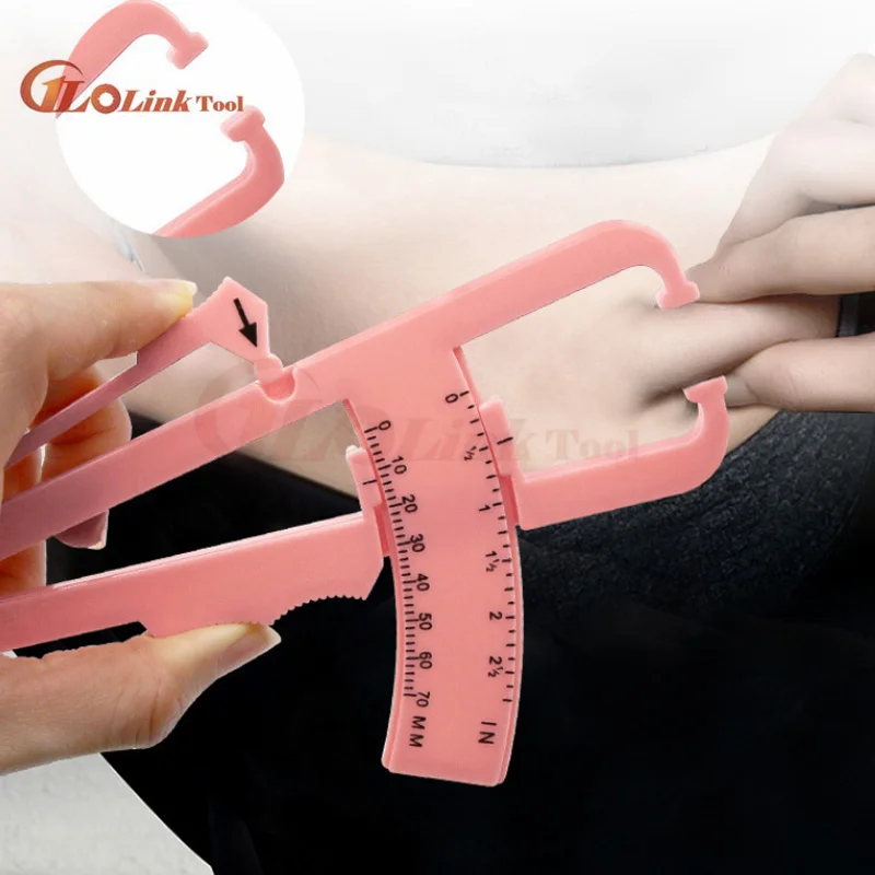 1 PC Persönlicher Körperfettverlust Tester Rechner Messschieber Fitness Clip Fettmesswerkzeug Slim Chart Skinfold Testinstrumente