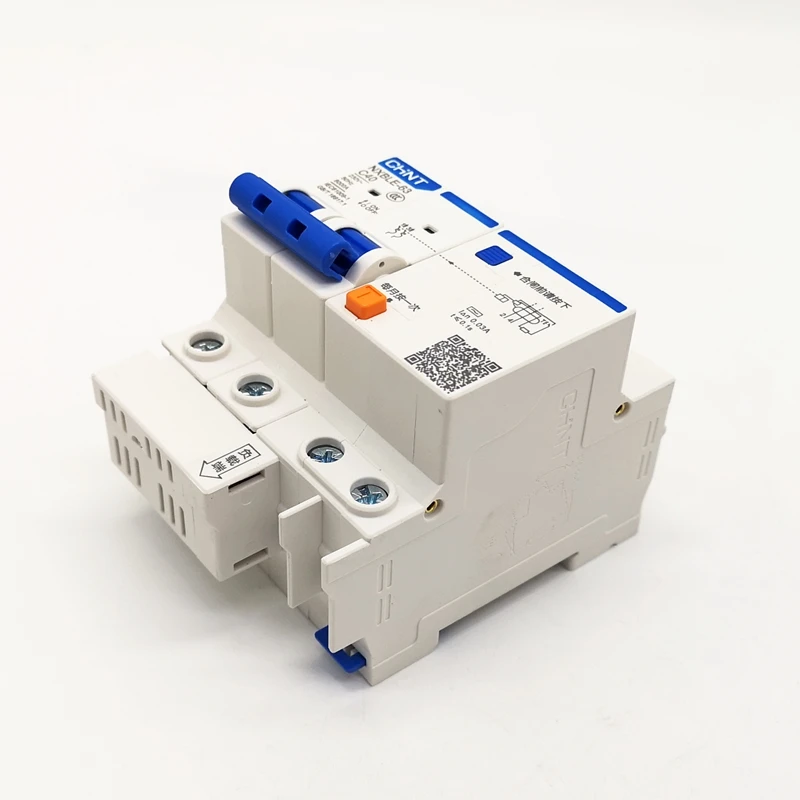 CHINT-Disyuntor de corriente Residual, NXBLE-32, 2P, C6A, 10A, 16A, 20A, 25A, 32A, 30mA, 6KA, RCBO