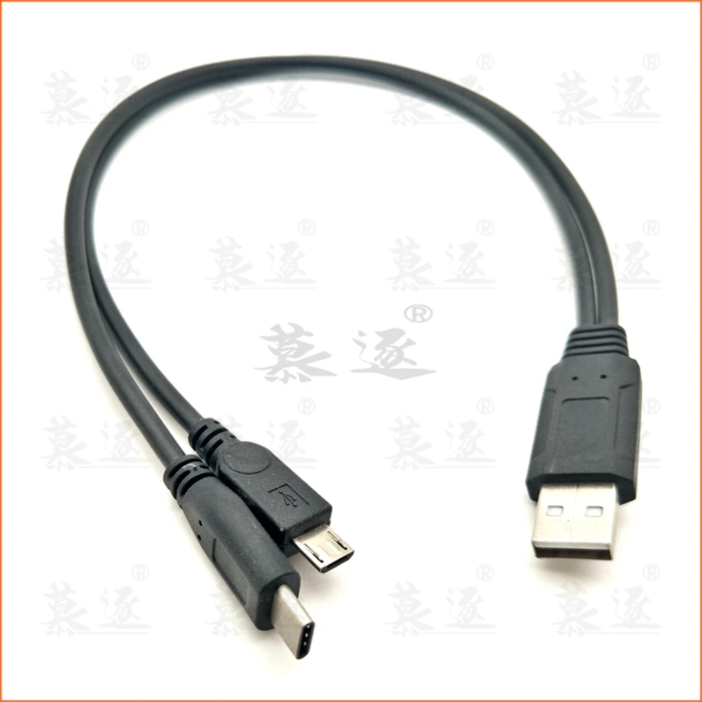 2 in 1 Micro USB Type C Cable For Samsung Xiaomi Fast Charge Cable Android Cell Phone Microusb USB C Cable For Huawei