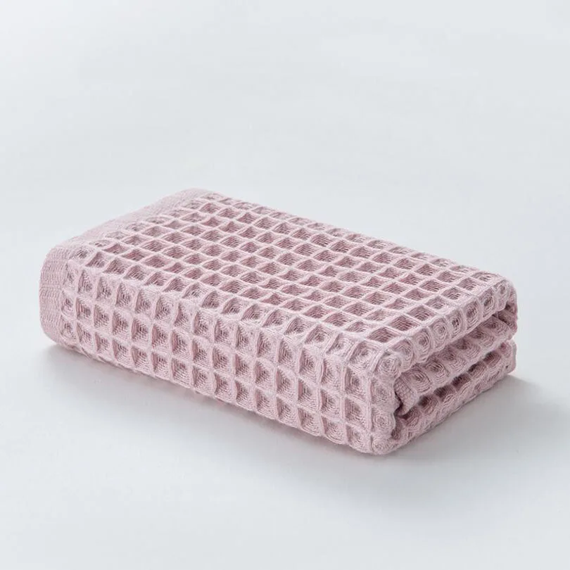 6 color optional 40s super soft waffle cotton towel 35*75cm walf checks adult solid color hand face towel