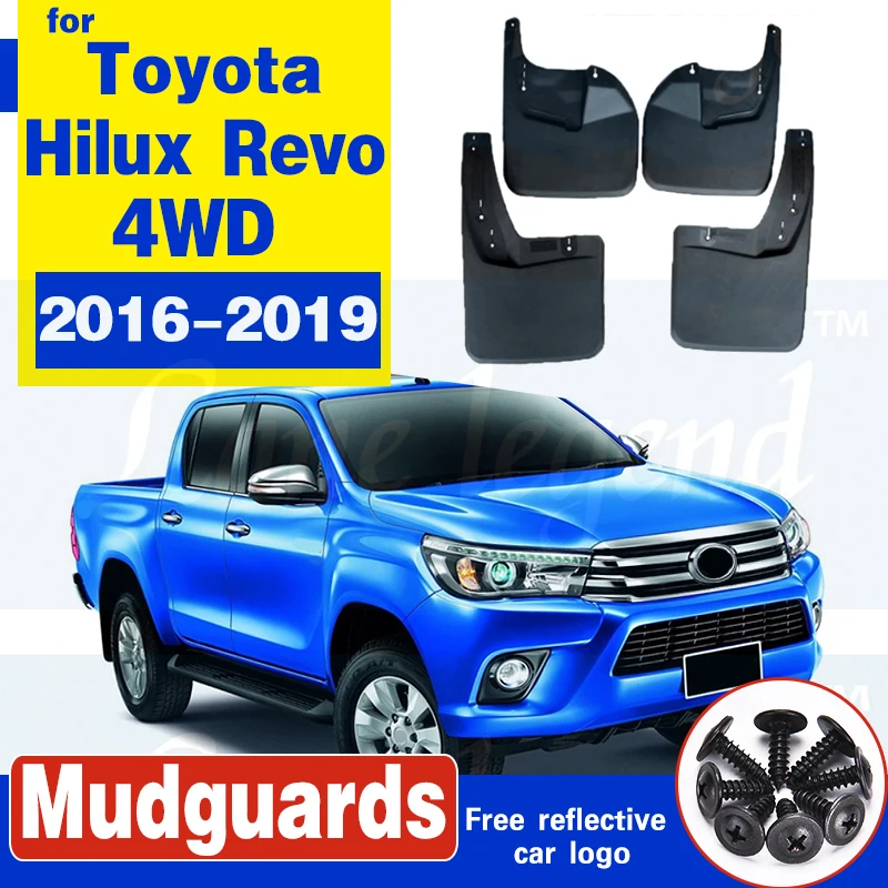 

Car accessories Molded Mud Flaps For Toyota Hilux revo 4WD 2016 2017 2018 2019 Splash Guards Front Rear Mudguards Fender