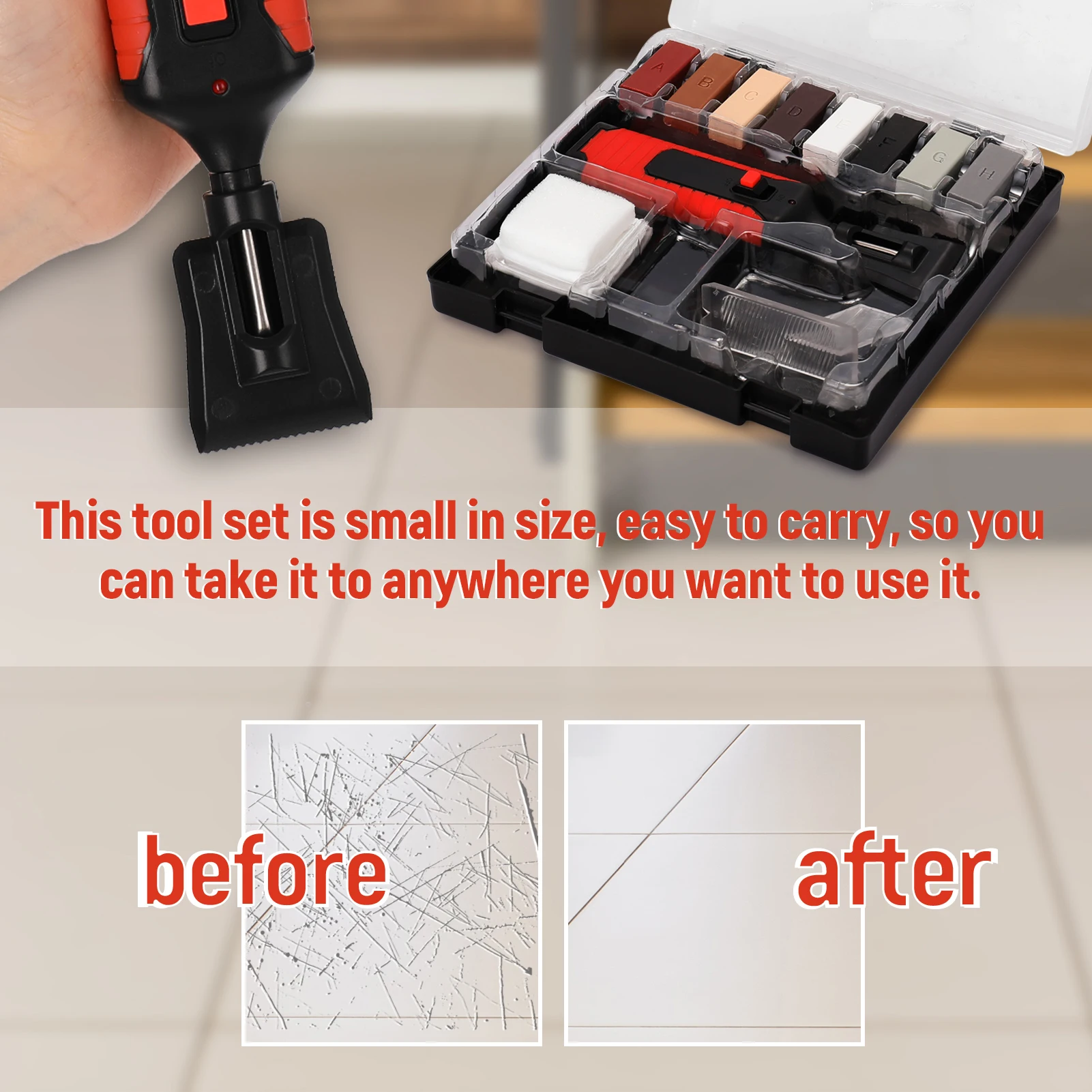 Ceramic Tile Repairing Tool Set DIY Repairing Tool Set Household Home Tools for Labor Scratch Repairing Crack Fill Tile Surface