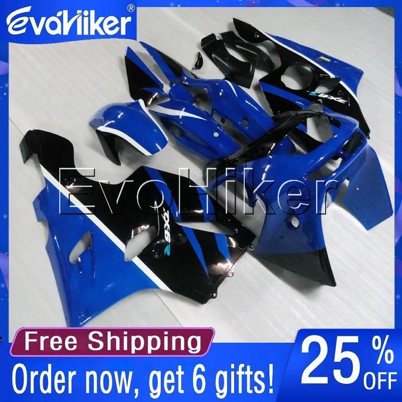 Custom motorcycle plastic cover for ZX-6R 1994 1995 1996 1997 blue black ABS fairing+gifts