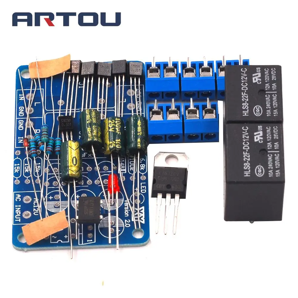 Speaker Protection Board Component Audio Amplifier DIY Boot Delay DC Protect DIY Kit for Stereo Amplifier Double