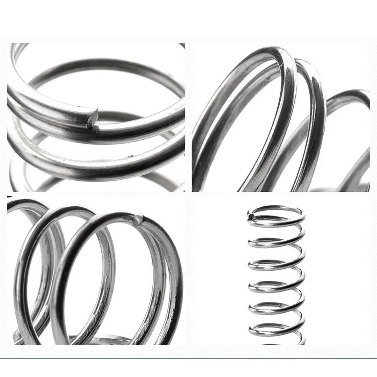 Dây Đường Kính 1.5Mm Thép Không Gỉ 304 Nén Lò Xo Cylidrical Cuộn Dây Nén Lò Xo Chữ Y Áp Lực Lò Xo Dài 10-200Mm