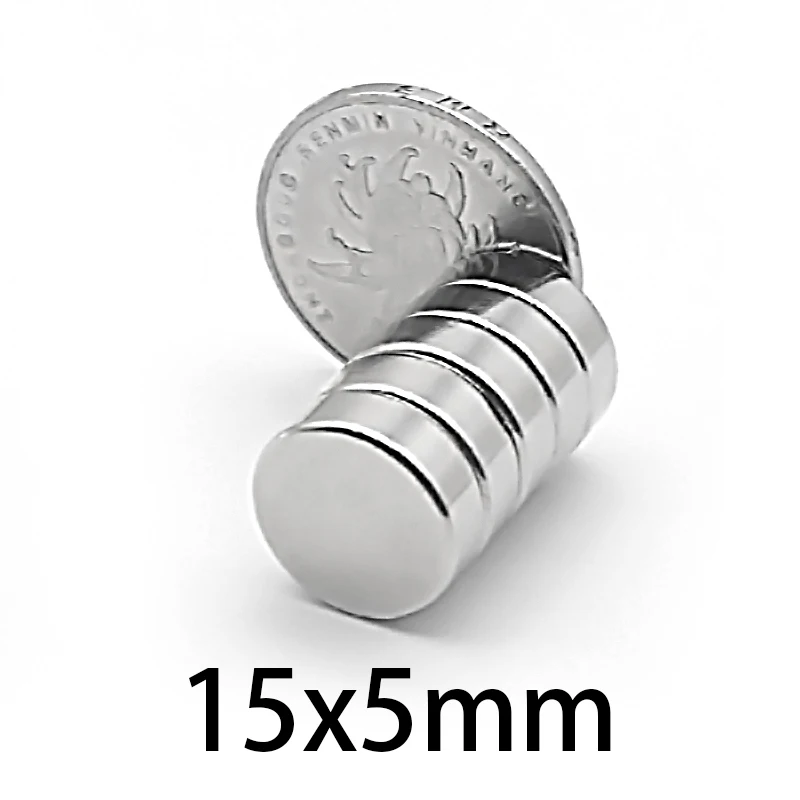 15x5mm N35 NdFeB Magnetic rare earth Magnet diy disc Permanent Neodymium 15*5mm Fridge Round Magnets circular