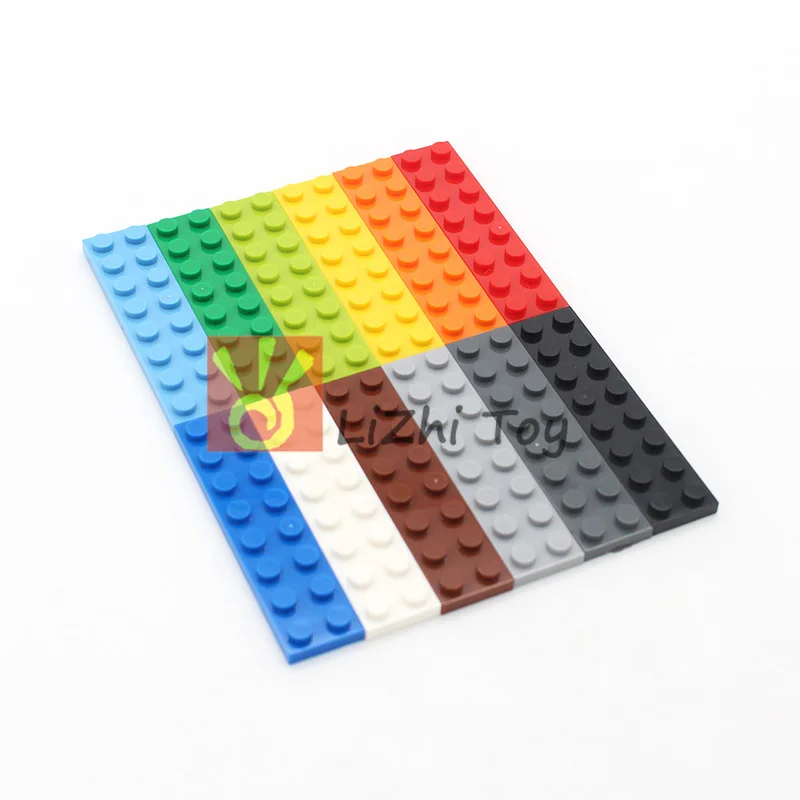 Moc Tiles Plate 2*8 3034 Short Piece DIY Enlighten Block Bricks Compatible with Assembles Particles 80pcs