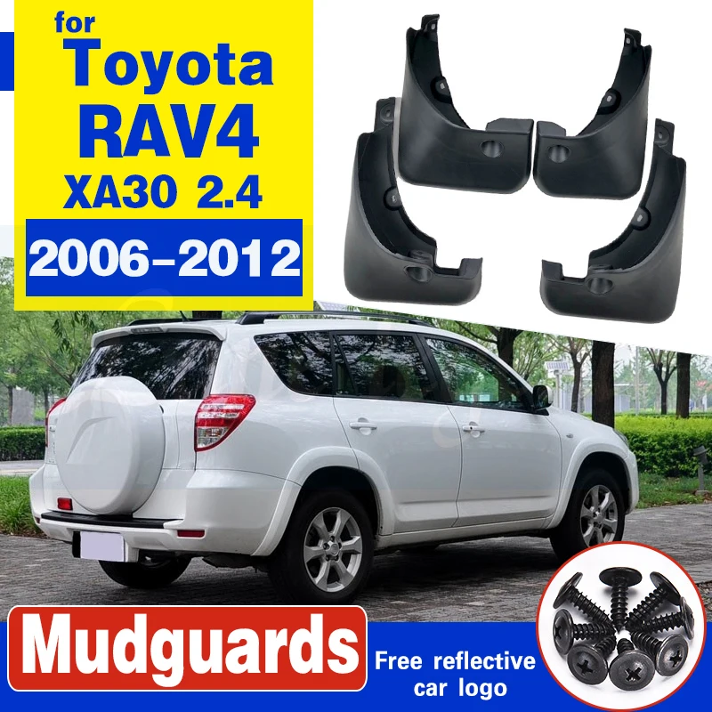 Car Mud Flaps For Toyota RAV4 2006-2012 2.4 With Fender Flare Mudflaps Splash Guards Mud Flap Mudguards 2011 2010 2009 2008 2007