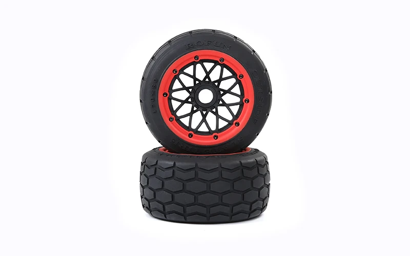 Zestaw tylnych kół Baja ON Road Tires na felgach do HPI Baja 5B 2.0 SS Rovan