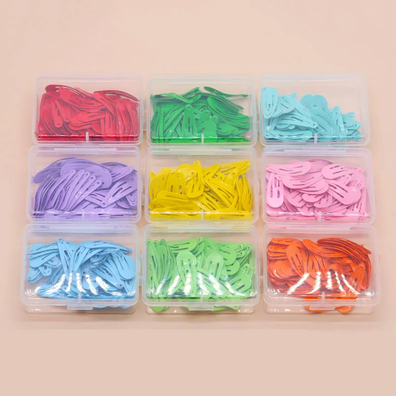 50 pcs/lot Cute Colorful Simple Waterdrop Shape DIY Hair Accessories Headwear Kids Girls Lovely 3cm BB Hair Clips Hairpins