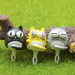 Kawaii Cat Animal Dust Plug Kimono Girl Figures Cartoons Mini Cute Model Fairy Garden Moss Miniature Toys Home Decor Accessories