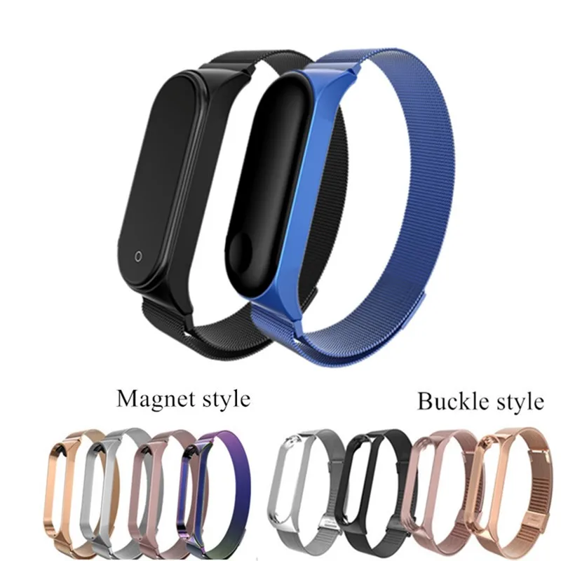 

Metal Strap For xiaomi mi band 4 3 bracelet Wrist Stainless Steel MiBand 4 3 Wrist Band Strap for Xiaomi miband 4 bracelets