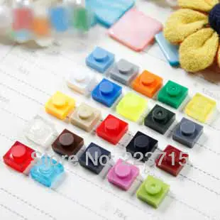 Placa 1x1, DIY Enlighten Block, Compatível com Lego Montam Partículas, 3024, 200Pcs