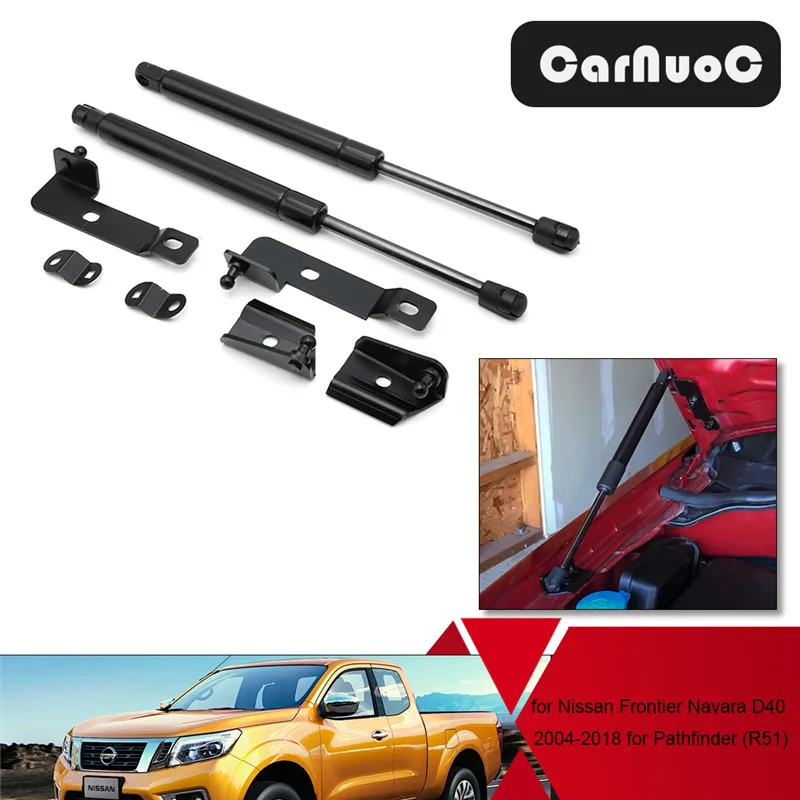 

2PCS New Car Front Bonnet Hood Cover Support Kit Car Accessories For Nissan Frontier Navarra D40 2004-2018 Pathfinder (R51)
